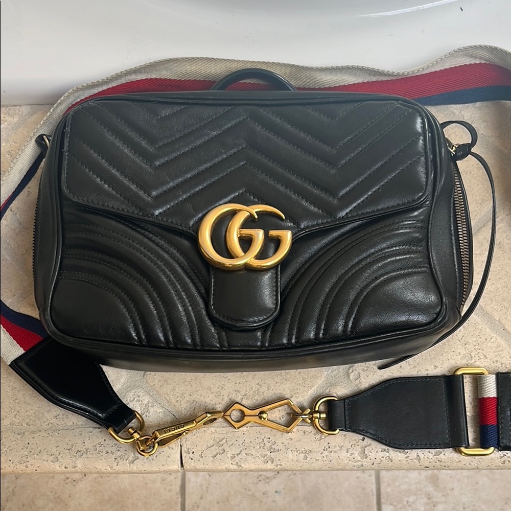Gucci Black Leather Crossbody Bag